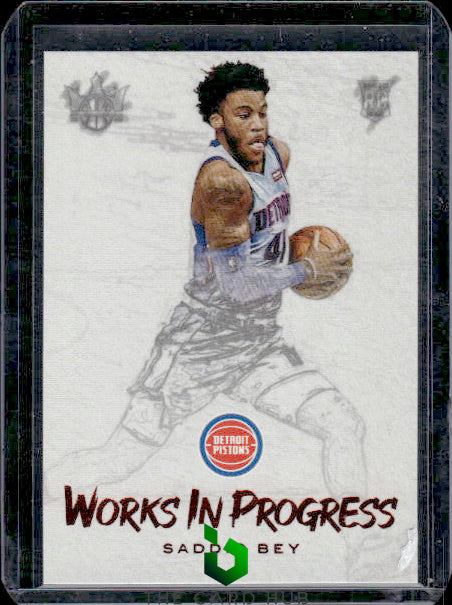 2020-21 Panini Court Kings #25 Saddiq Bey Works in Progress Ruby #/149 RC