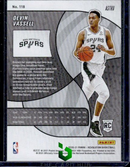 2020-21 Panini Revolution #118 Devin Vassell Astro RC