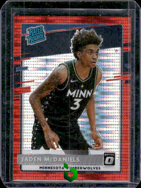 2020-21 Donruss Optic #178 Jaden McDaniels Red Pulsar RC