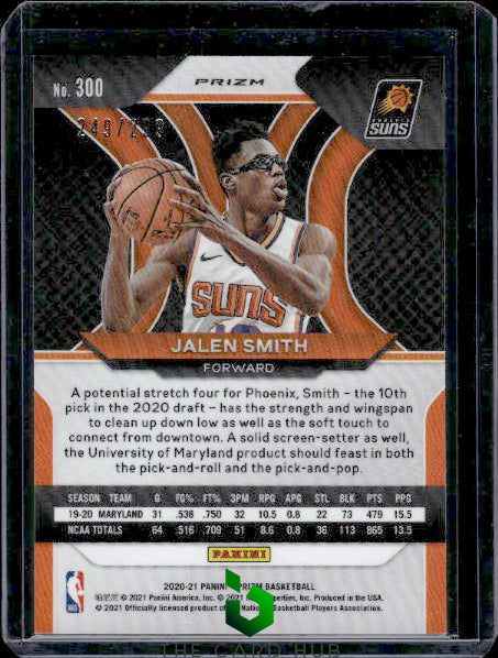 2020-21 Panini Prizm #300 Jalen Smith Red Prizms #/299 RC