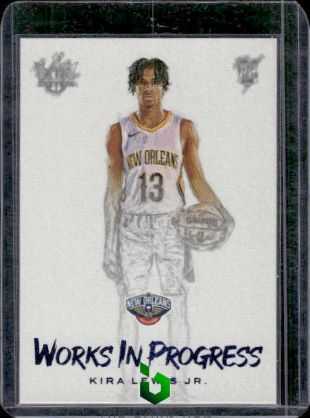 2020-21 Panini Court Kings #21 Kira Lewis Jr. Works in Progress Sapphire #/25 RC