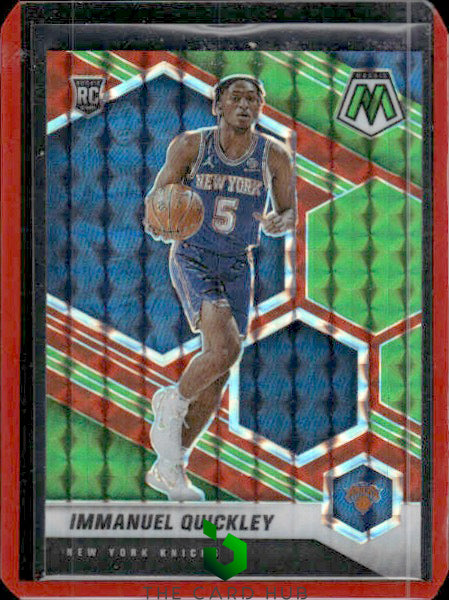 2020-21 Panini Mosaic #277 Immanuel Quickley Mosaic Choice Red and Green RC