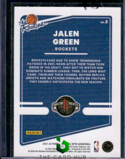 2021-22 Donruss Optic #2 Jalen Green The Rookies RC