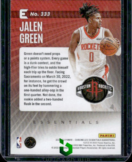 2021-22 Panini Chronicles #333 Jalen Green RC