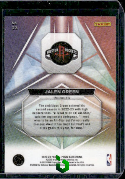 2022-23 Panini Prizm #23 Jalen Green Prizmatic