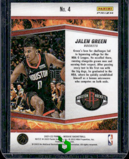 2021-22 Panini Mosaic #4 Jalen Green Rising Stars Mosaic RC