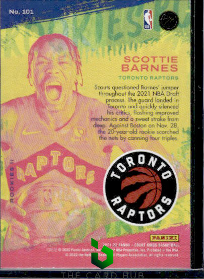 2021-22 Panini Court Kings #101 Scottie Barnes Level 2 RC