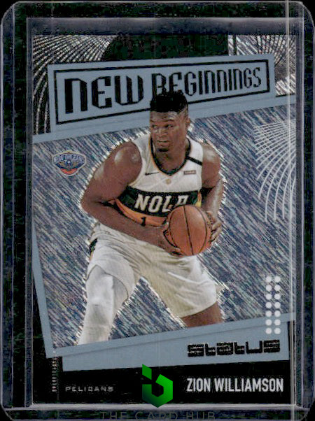 2019-20 Panini Status #30 Zion Williamson New Beginnings Blue RC