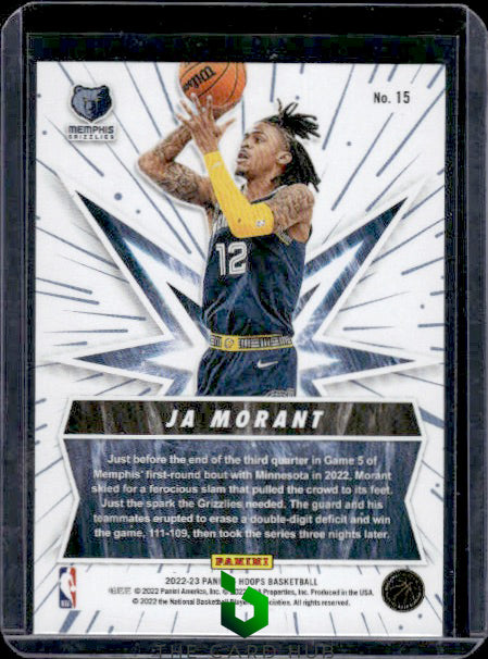 2022-23 Hoops #15 Ja Morant Spark Plugs