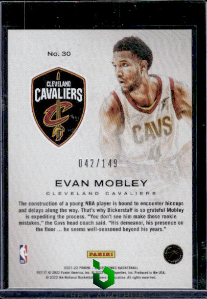 2021-22 Panini Court Kings #30 Evan Mobley Works in Progress Ruby RC