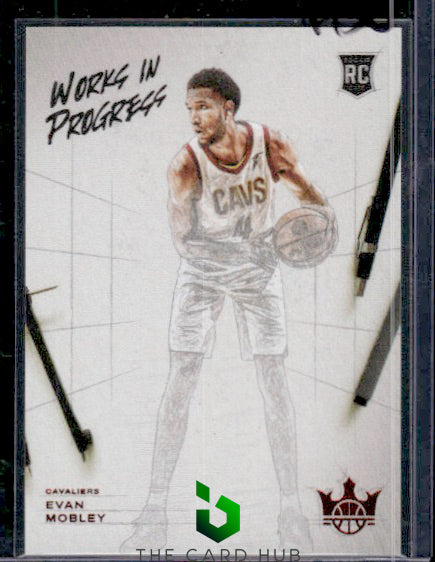 2021-22 Panini Court Kings #30 Evan Mobley Works in Progress Ruby RC