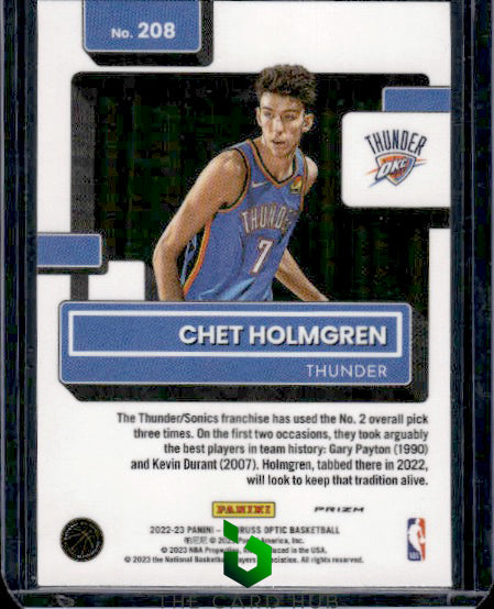 2022-23 Donruss Optic #208 Chet Holmgren Choice RC