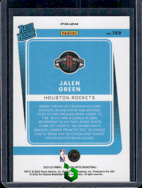 2021-22 Donruss Optic #159 Jalen Green Holo RC