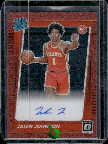 2021-22 Donruss Optic #181 Jalen Johnson Rated Rookies Signatures Choice RC