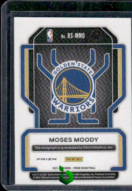 2021-22 Panini Prizm #RS-MMO Moses Moody Rookie Signatures Prizms Silver RC