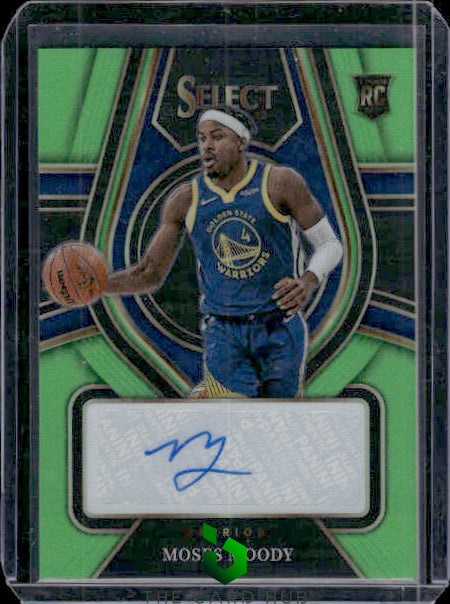 2021-22 Panini Select #RS-MMD Moses Moody Rookie Sig Neon Green Prizms #/99 RC