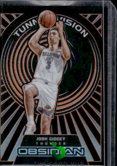 2021-22 Panini Obsidian #12 Josh Giddey Tunnel Vision Orange #/35 RC