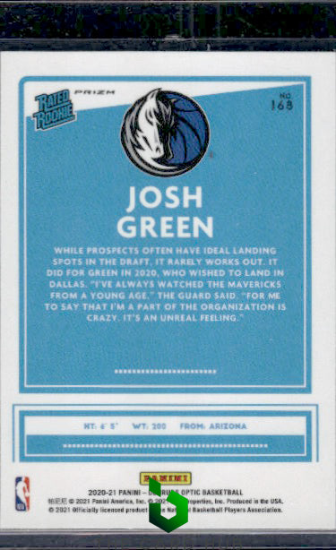 2020-21 Donruss Optic #168 Josh Green Gold Wave RC