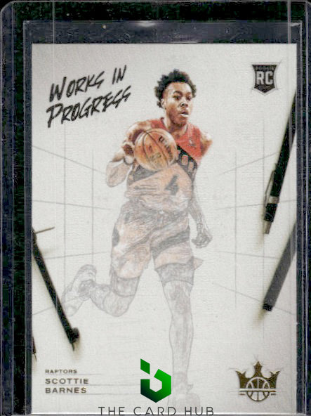 2021-22 Panini Court Kings #6 Scottie Barnes Works in Progress RC