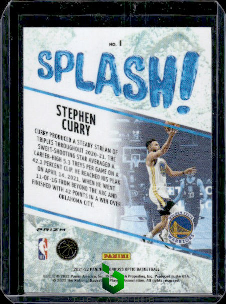 2021-22 Donruss Optic #1 Stephen Curry Splash! Holo