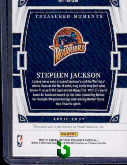 2022-23 Panini National Treasures Stephen Jackson Treasured Moments Bronze #/25