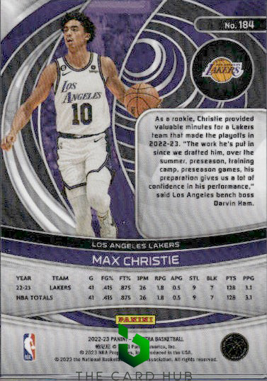 2022-23 Panini Spectra #184 Max Christie RC