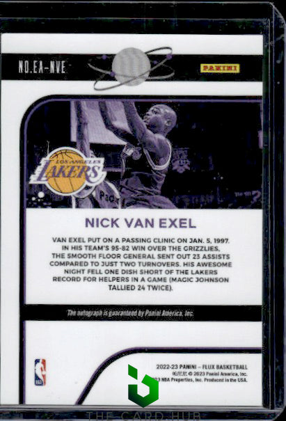 2022-23 Panini Flux #EA-NVE Nick Van Exel Equinox Autographs