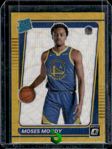 2021-22 Donruss Optic #184 Moses Moody Gold Wave RC