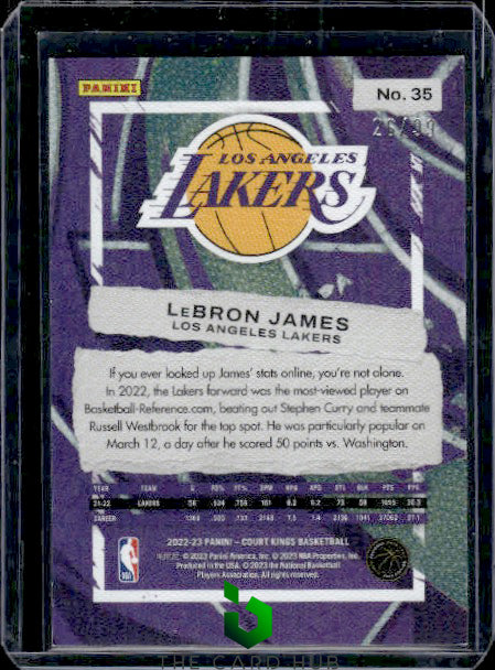 2022-23 Panini Court Kings #35 LeBron James Amethyst