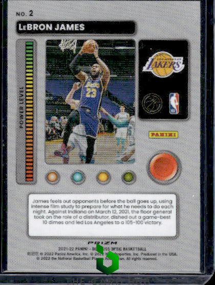 2021-22 Donruss Optic #2 LeBron James T-Minus 3...2...1... Holo