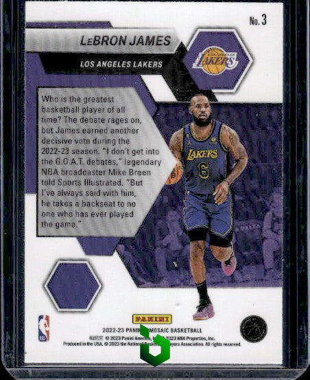 2022-23 Panini Mosaic #3 LeBron James Montage