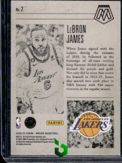 2022-23 Panini Mosaic #2 LeBron James Notoriety