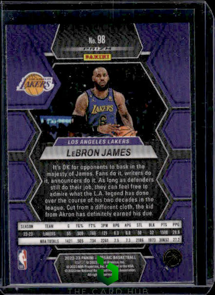 2022-23 Panini Mosaic #98 LeBron James Mosaic