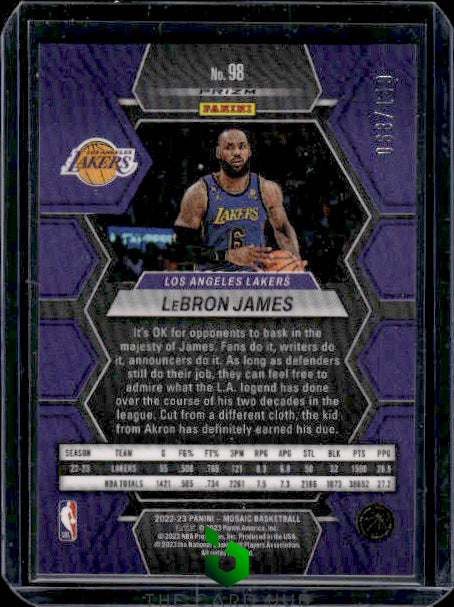 2022-23 Panini Mosaic #98 LeBron James Pink #/149