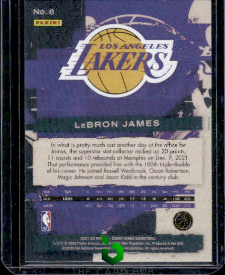 2021-22 Panini Court Kings #6 LeBron James Artist Proof