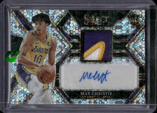 2022-23 Panini Select #RJA-MAX Max Christie Rookie Jersey Auto Disco RC