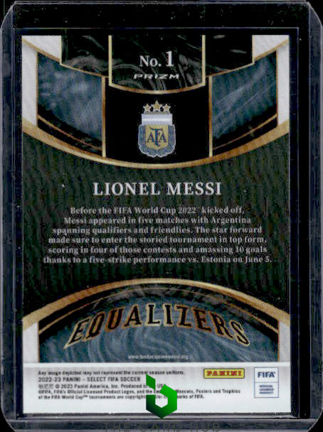 2022-23 Panini Select FIFA #1 Lionel Messi Equalizers Silver