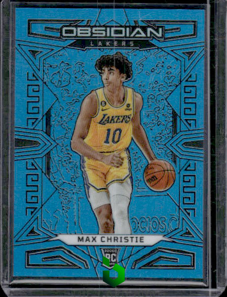 2022-23 Panini Obsidian #196 Max Christie Electric Etch Blue Flood FOTL #/16 RC