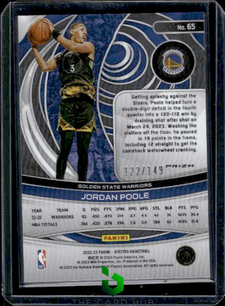 2022-23 Panini Spectra #65 Jordan Poole Celestial #/149