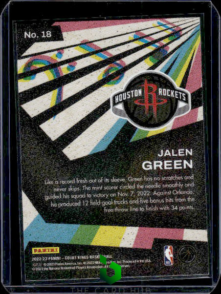 2022-23 Panini Court Kings #18 Jalen Green Maestros