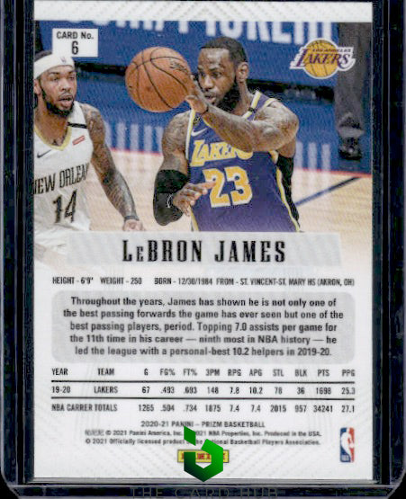 2020-21 Panini Prizm #6 LeBron James Prizm Flashback