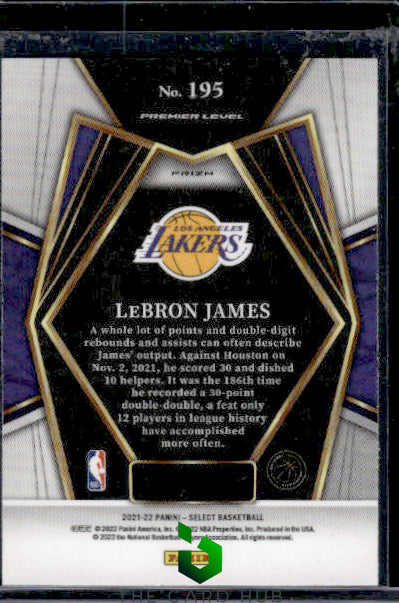 2021-22 Panini Select #195 LeBron James Tri-Color Prizms