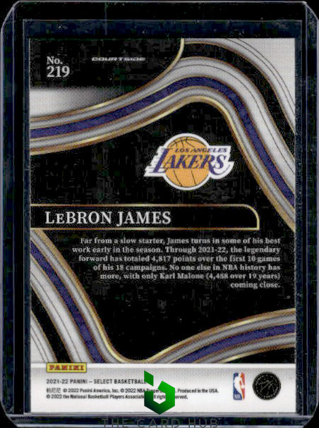 2021-22 Panini Select #219 LeBron James Blue (Retail Base)