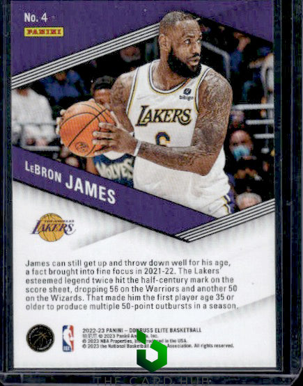 2022-23 Donruss Elite #4 LeBron James Spellbound