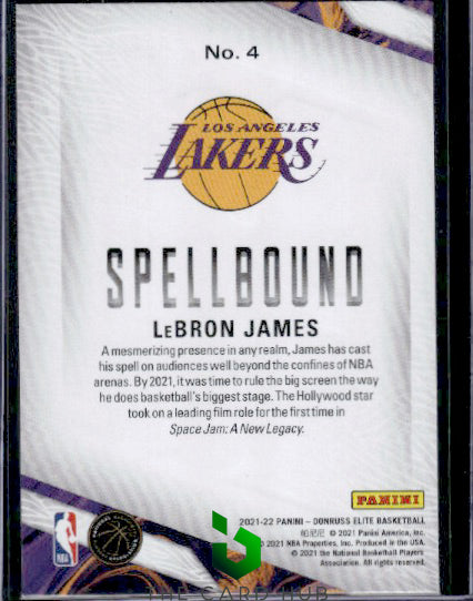 2021-22 Donruss Elite #4 LeBron James Spellbound