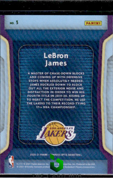 2020-21 Donruss Optic #3 LeBron James Air Defense