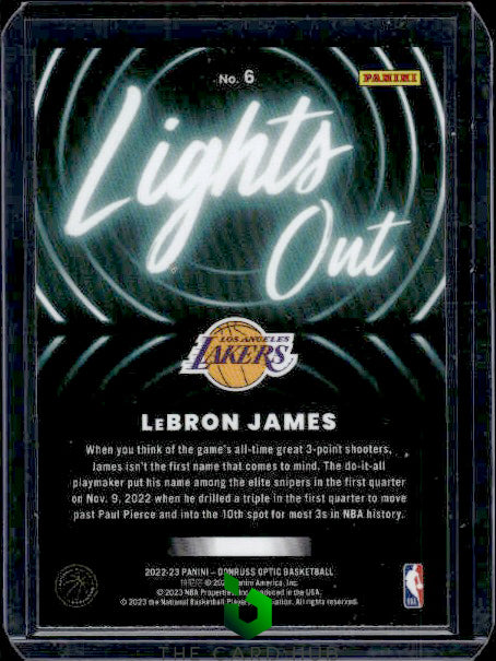 2022-23 Donruss Optic #6 LeBron James Lights Out