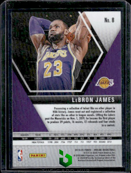 2019-20 Panini Mosaic #8 LeBron James