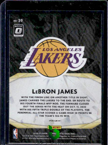 2020-21 Donruss Optic #20 LeBron James Winner Stays Holo