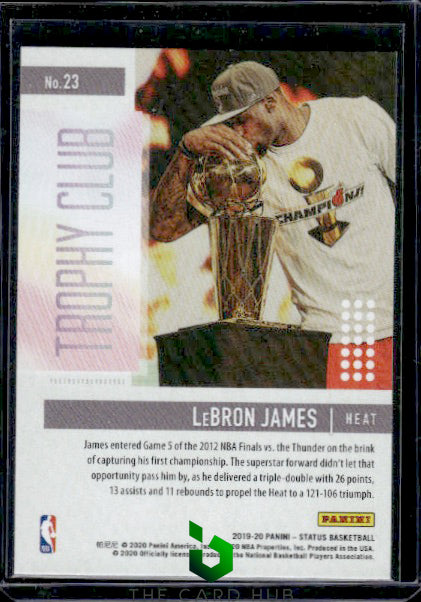 2019-20 Panini Status #23 LeBron James Trophy Club